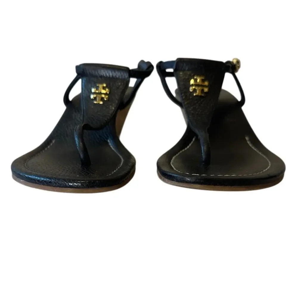 Tory Burch‎ Pauline Demi Cork Wedge Sandals Black 8.5